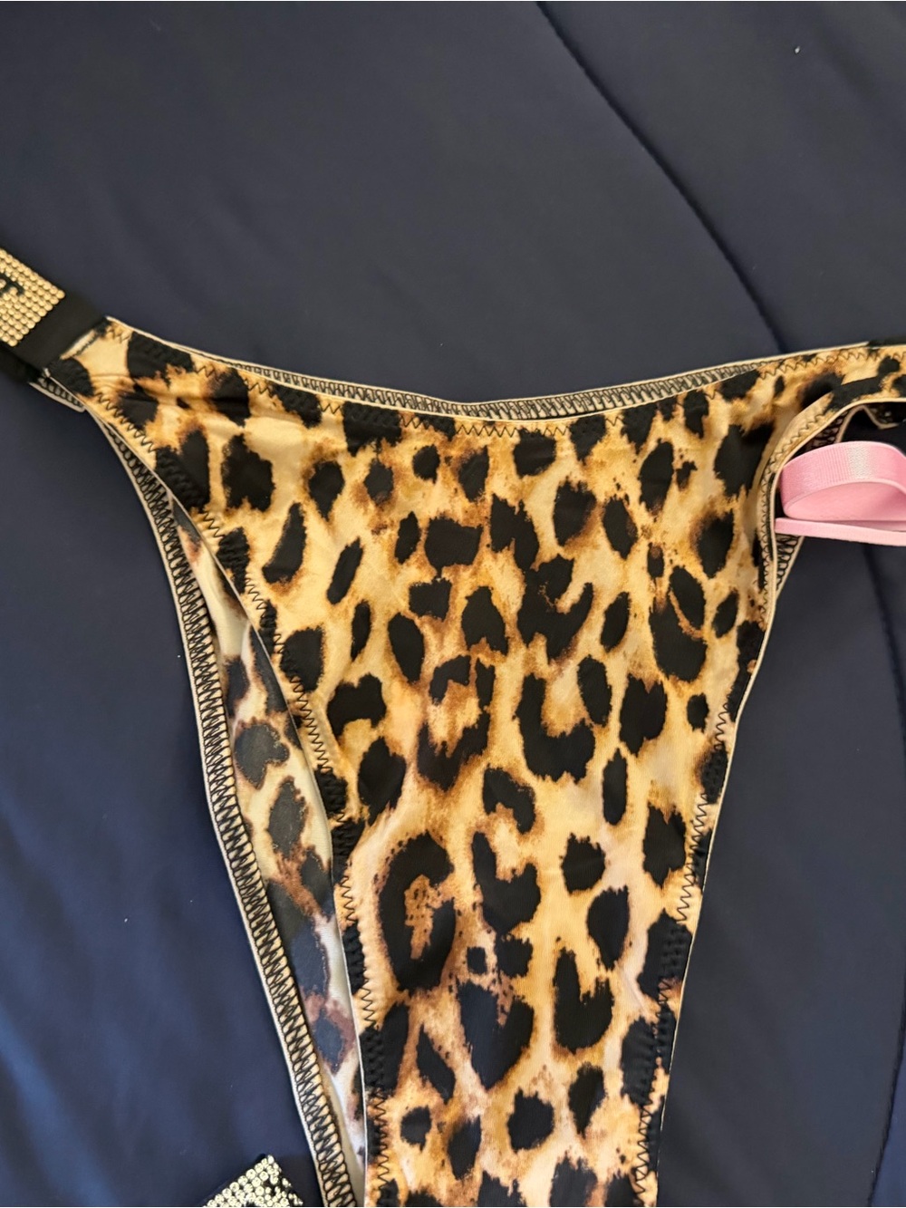 Victoria's Secret Leopard Print Brazilian  Bottoms in Tan, Black, Gold